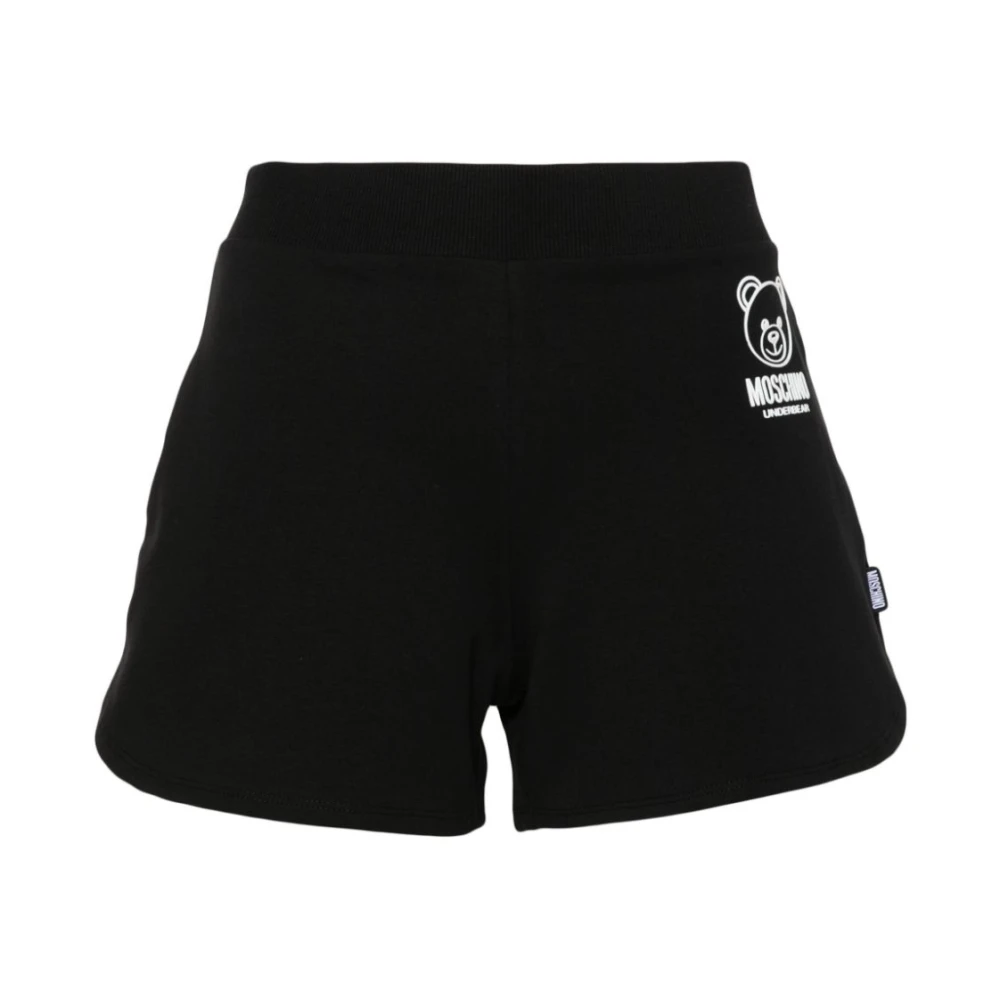 Moschino Zwarte Teddy Bear Logo Shorts Black Dames
