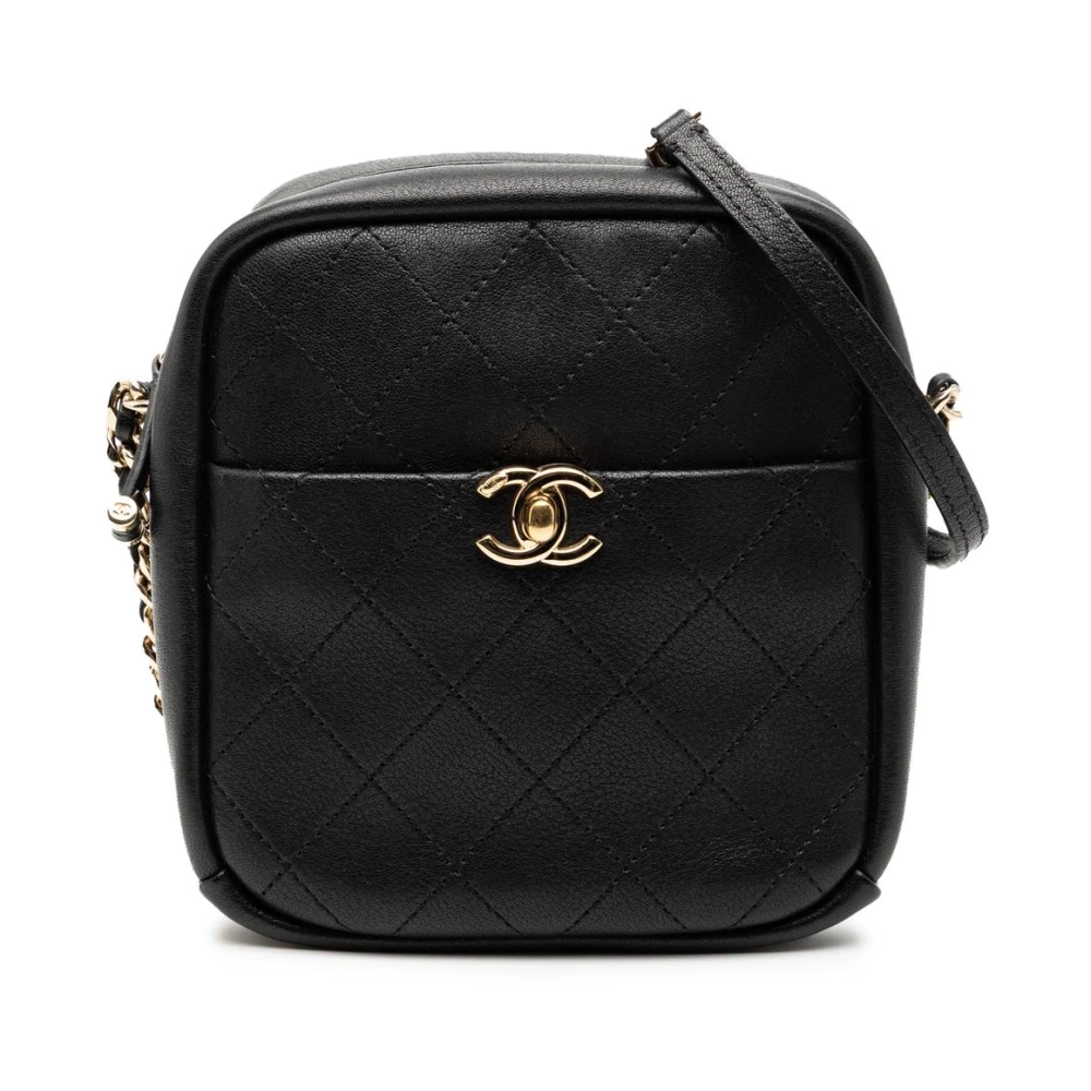 Chanel Vintage Women's Black Vintage Cross Body Bags, One Size, Pre-Owned Camera Bag