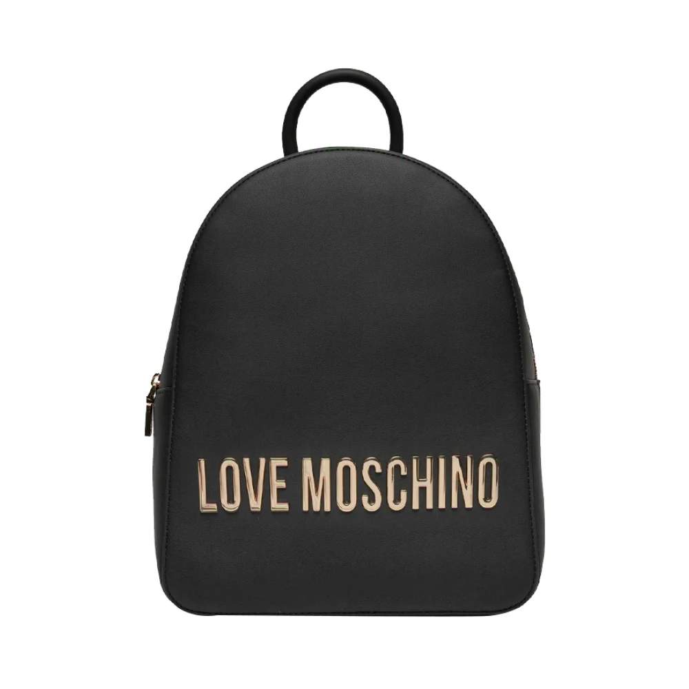 Moschino Ivoor Trendy Rugzak met Gouden Details Black Dames