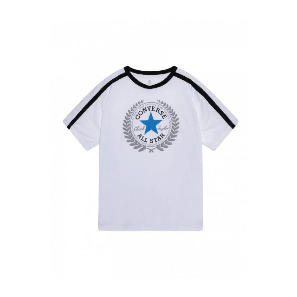 Converse Kinderen Gestreept Katoenen T-shirt White Heren