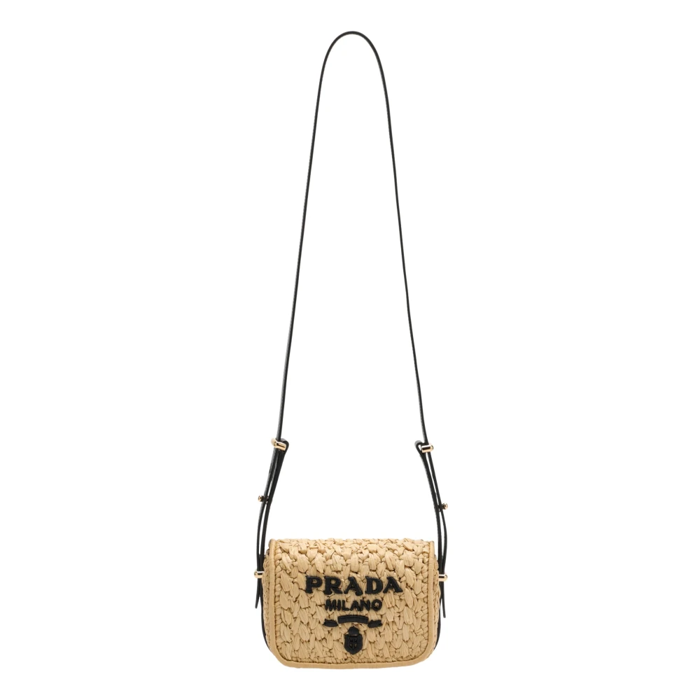 Prada Kleine Crossbody Tas Beige Dames