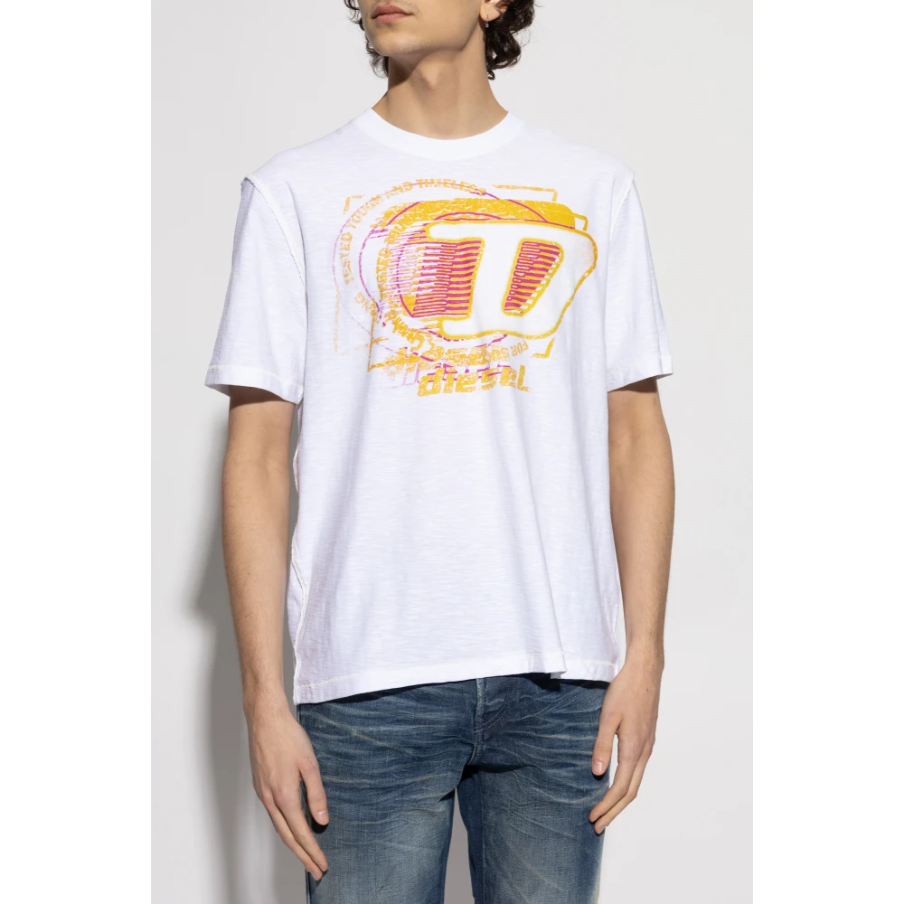Diesel T-shirt T-Adjust-R11 White Heren