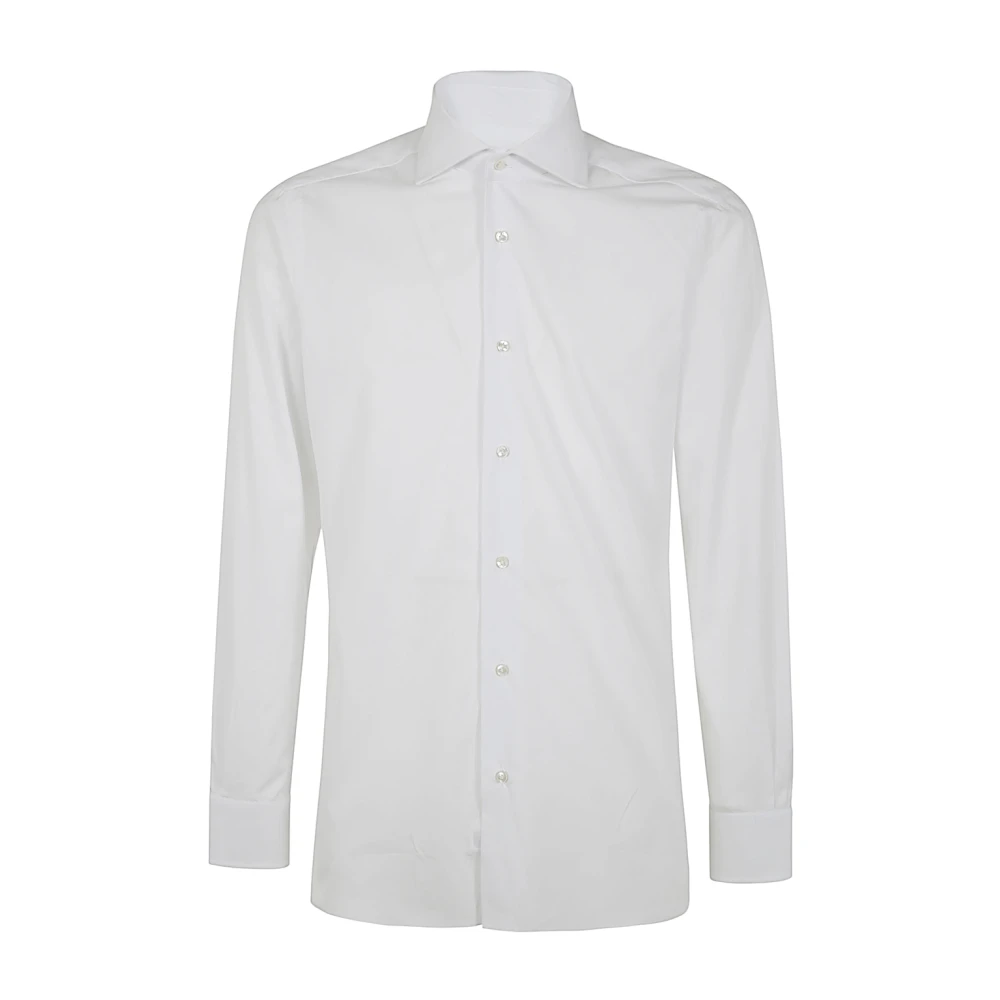 Barba Napoli Wit Neck Shirt White Heren