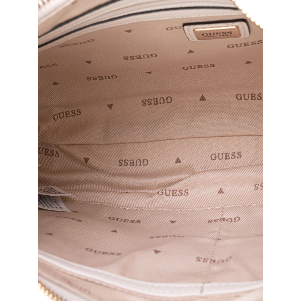Guess Gewatteerde Medium Tas met Kettingband Beige Dames