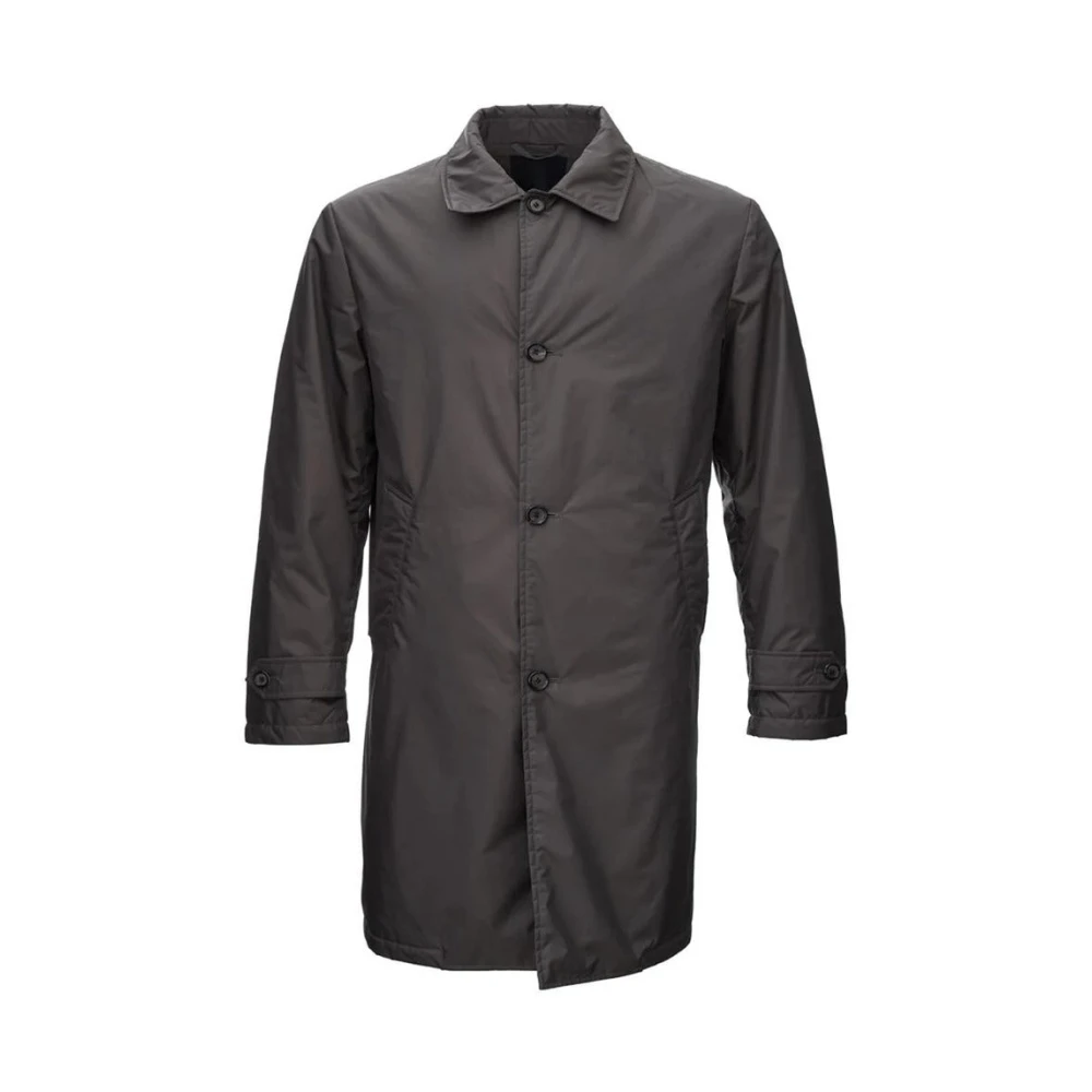 add Lange Bruine Thermische Gewatteerde Jas Brown Heren