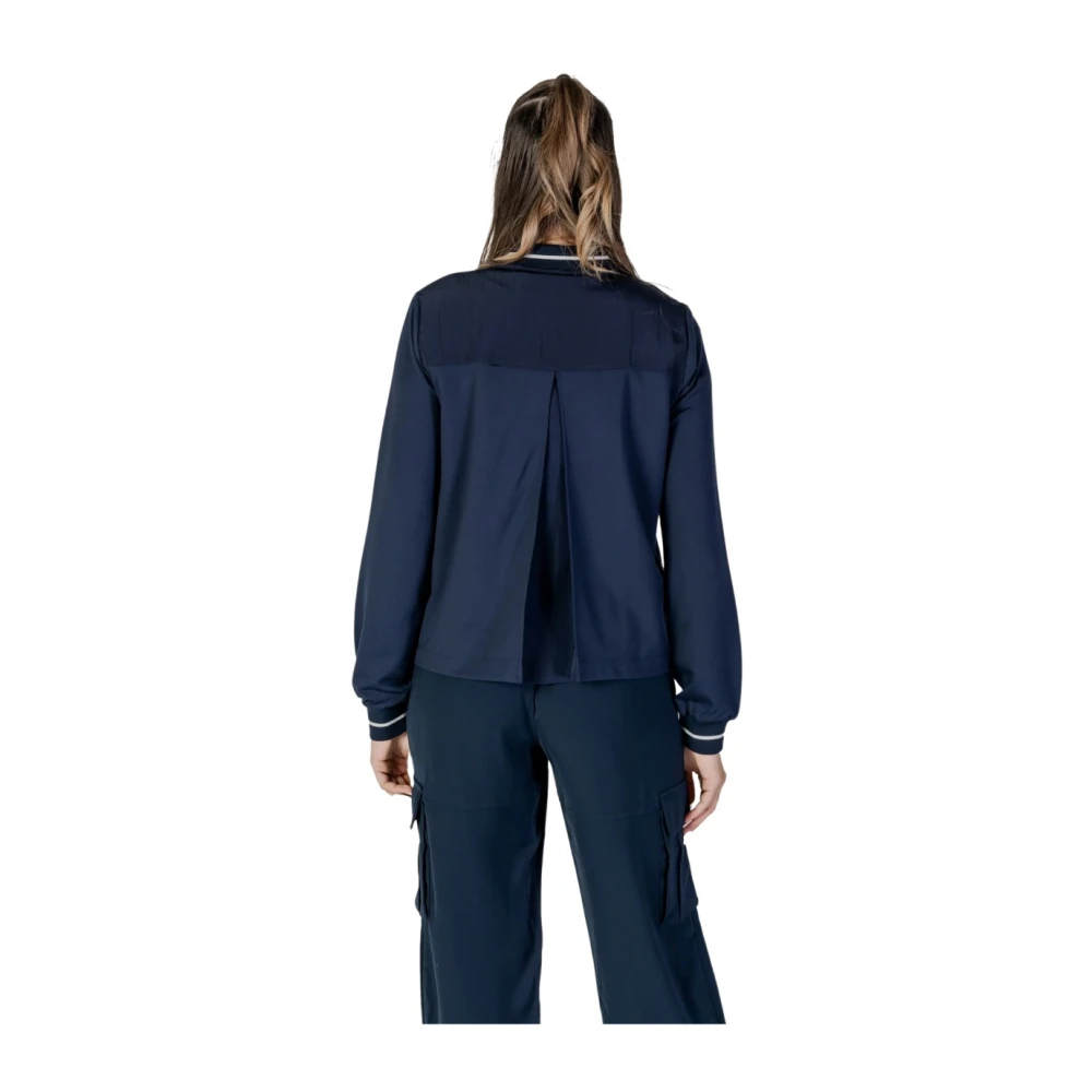 Liu Jo Blauwe Zip-Up Bomber Style Sweatshirt Blue Dames
