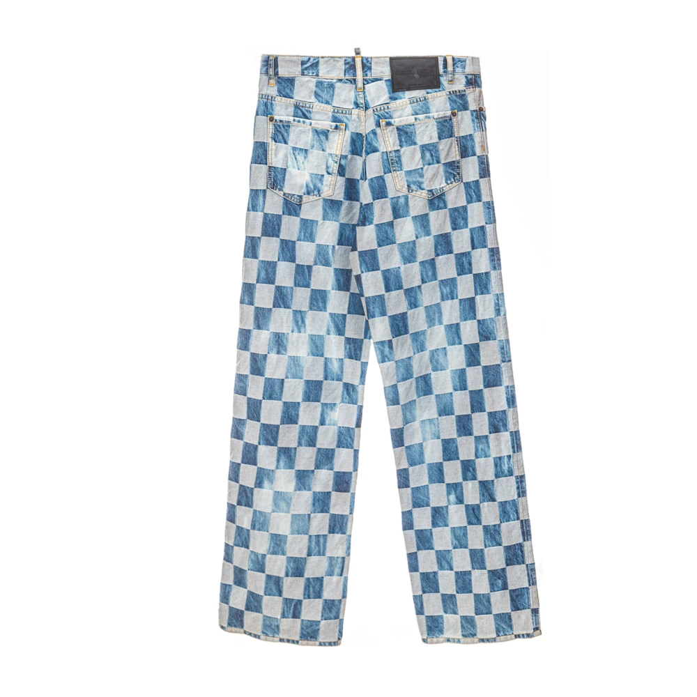 Dsquared2 Check San Diego Jeans Blue Dames