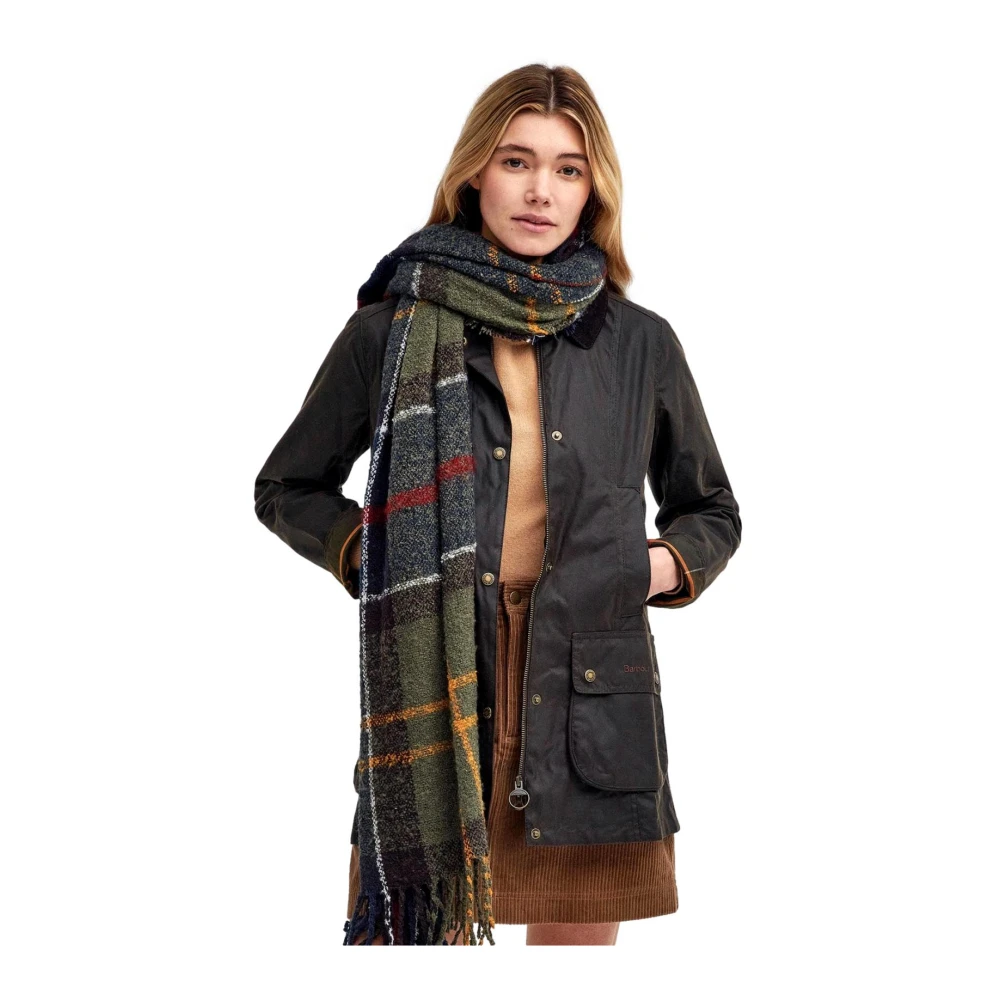 Barbour Tartan Boucle Sjaal Klassieke Stijl Multicolor Dames