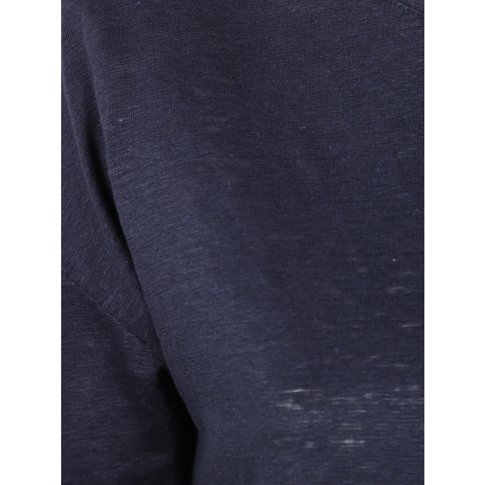 majestic filatures Elegant Boat Neck Sweater Blue Dames