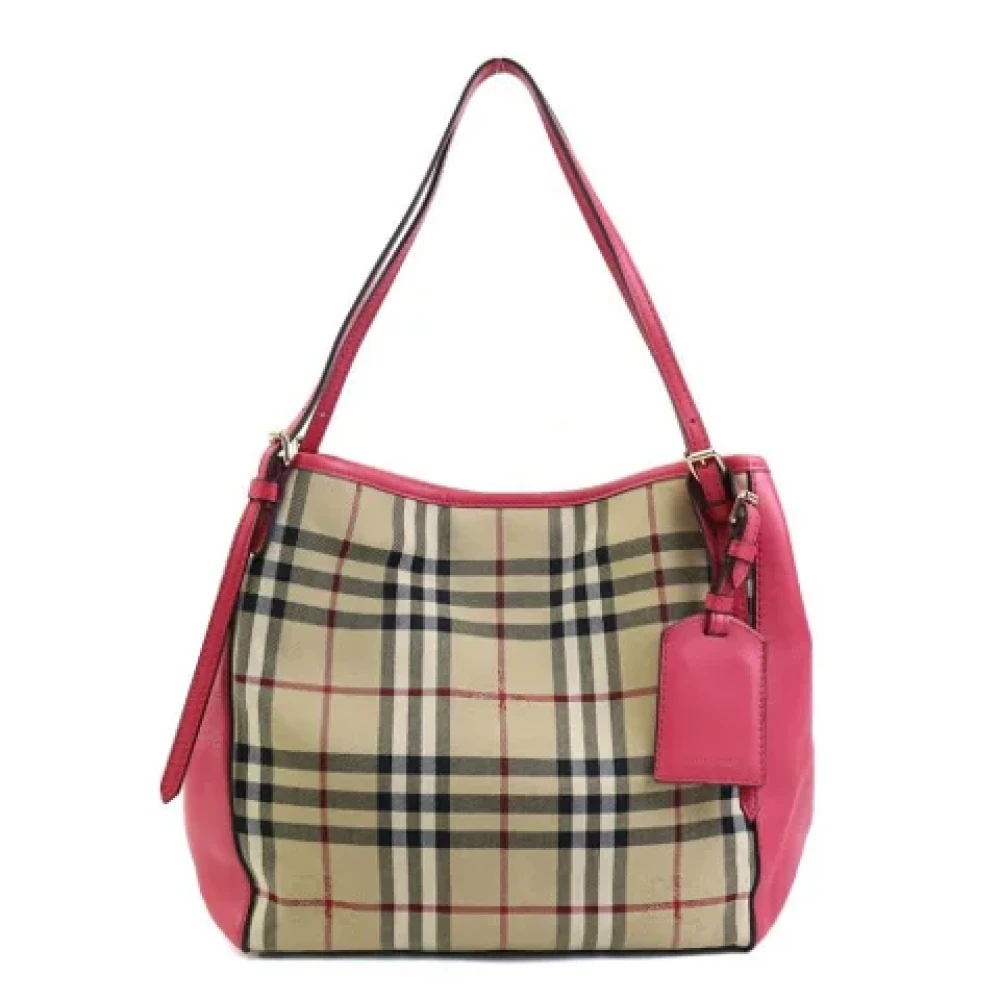 Burberry Vintage Pre-owned Leather shoulder-bags Beige Dames