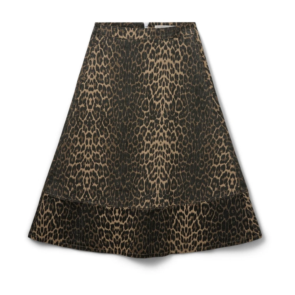 Sofie Schnoor Luipaardprint A-lijn Rok Brown Dames