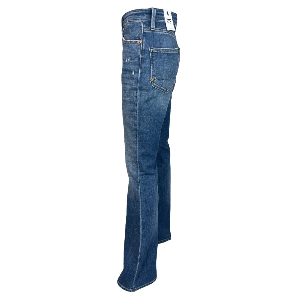 Denham Bootcut Stretch Denim Jeans Mid Blue Dames