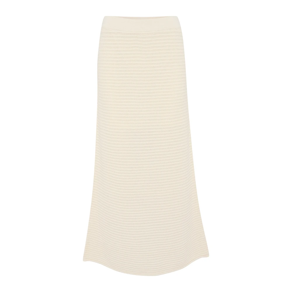 Part Two Women's Beige Midi Skirts, Xs, Knit Skirt Tofu