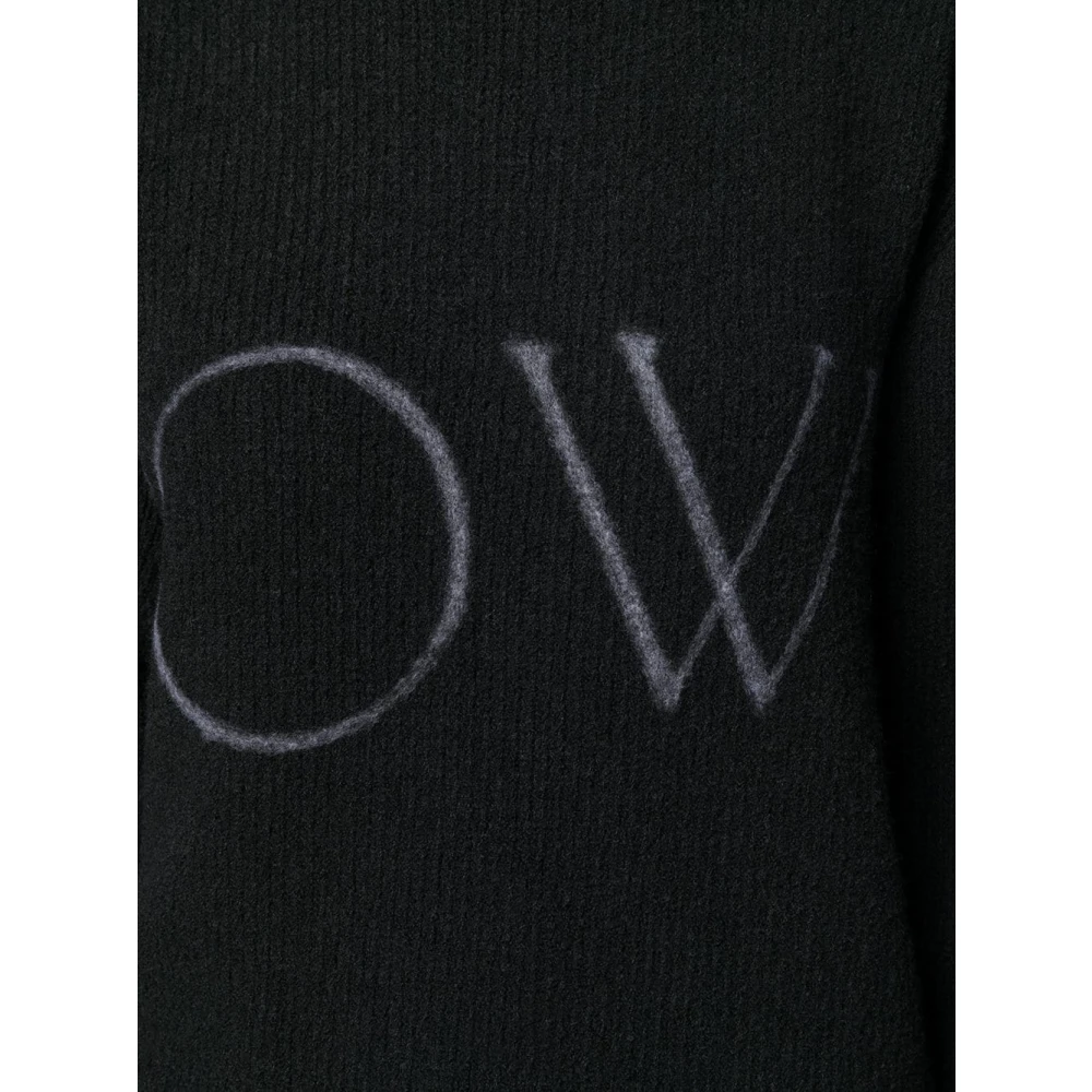 Off White Zwart Wit Oversize Modieuze Shirt Black Dames