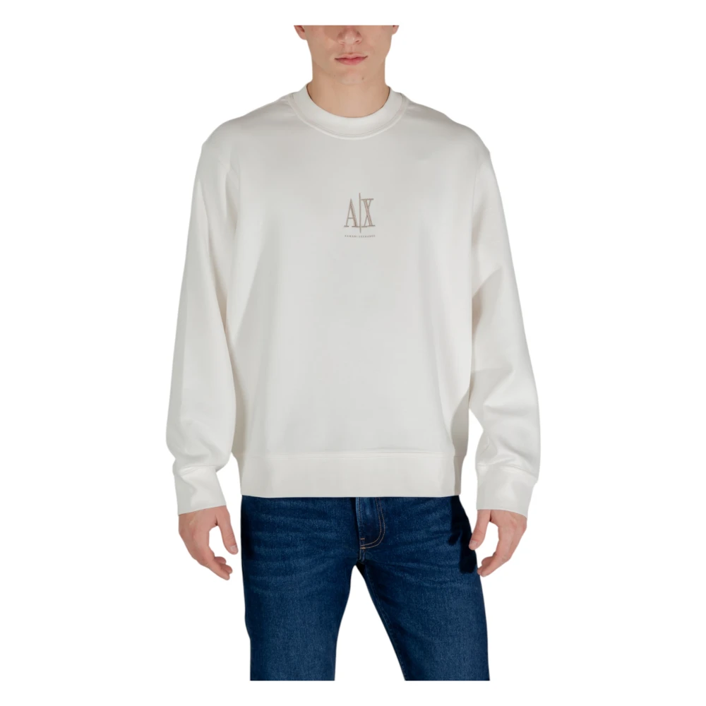 Armani Exchange Witte Sweatshirt Lange Mouwen Lente Zomer White Heren