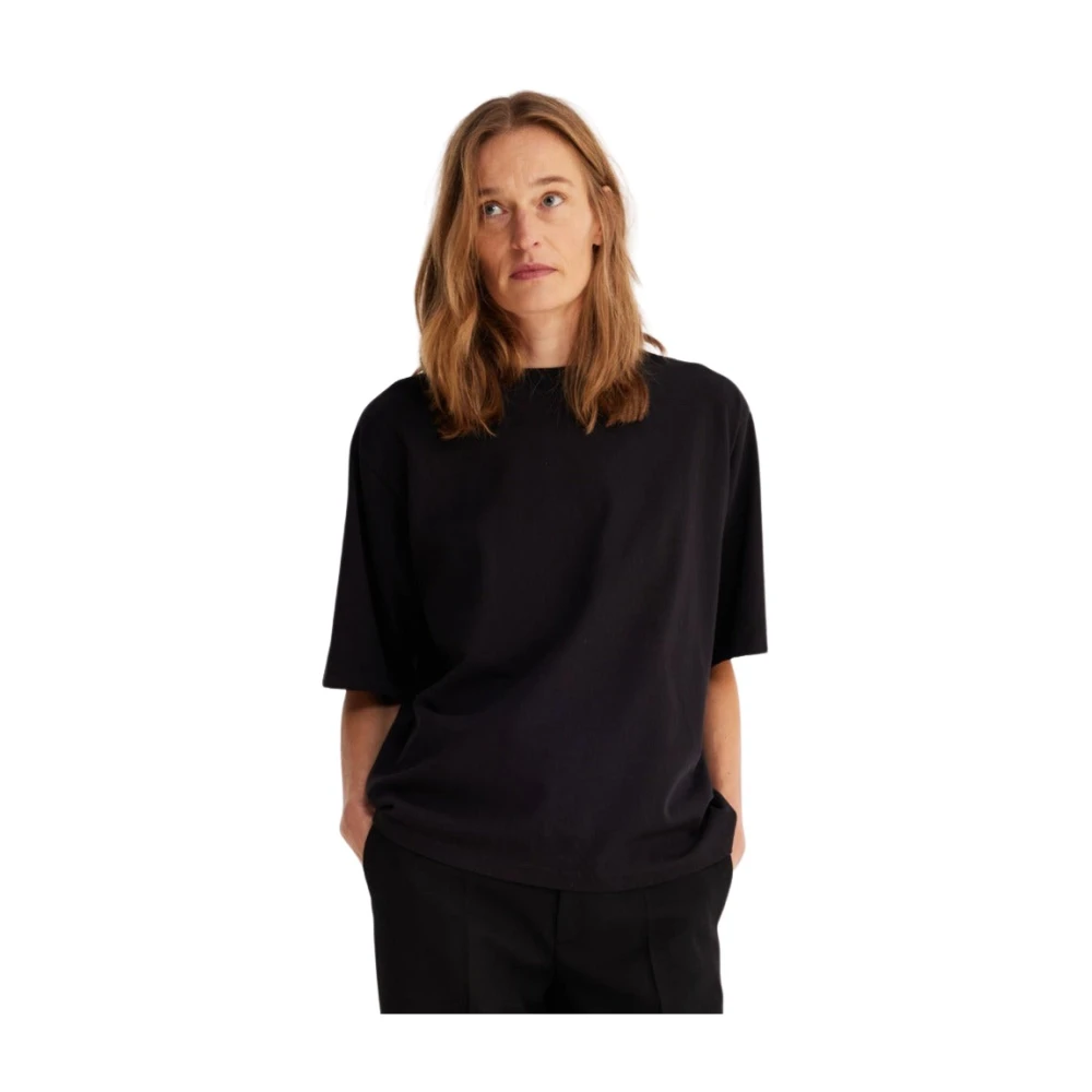 Róhe Tijdloos Classic Noir T-shirt Black Dames