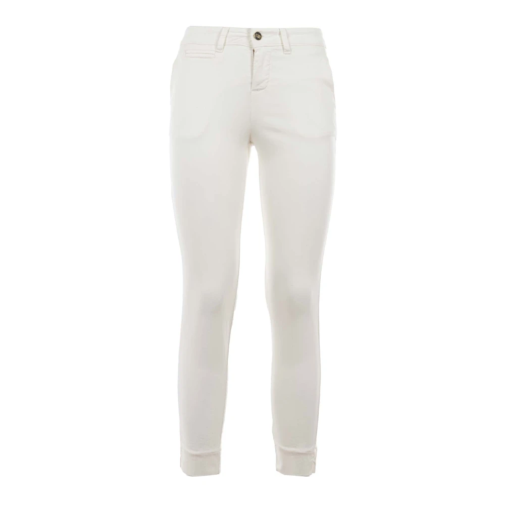 Fracomina Dames Witte Zomer Denim Jeans White Dames