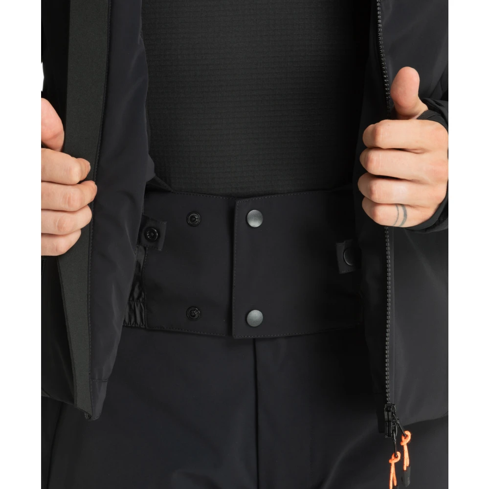 Emporio Armani EA7 Multikleur Ski Jas met Capuchon Black Heren