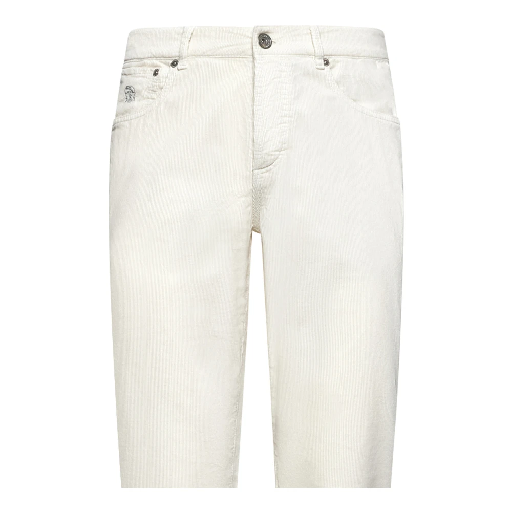 BRUNELLO CUCINELLI Katoenen corduroy Italiaanse-fit broek Beige Heren
