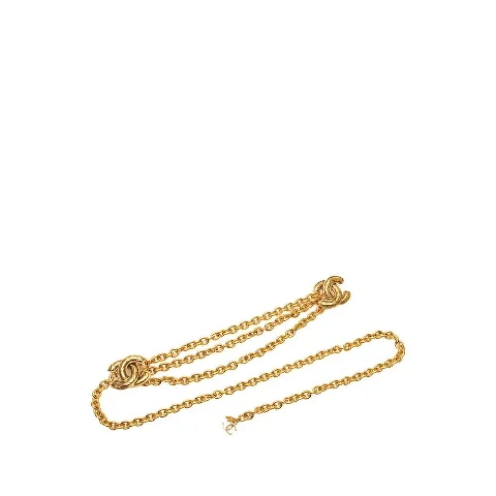 Chanel Vintage Pre-owned Metal belts Yellow Dames
