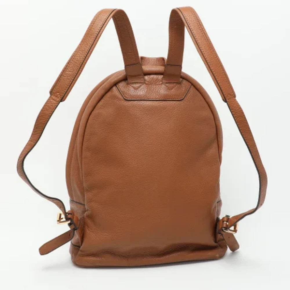Michael Kors Pre-owned Leather backpacks Brown Dames