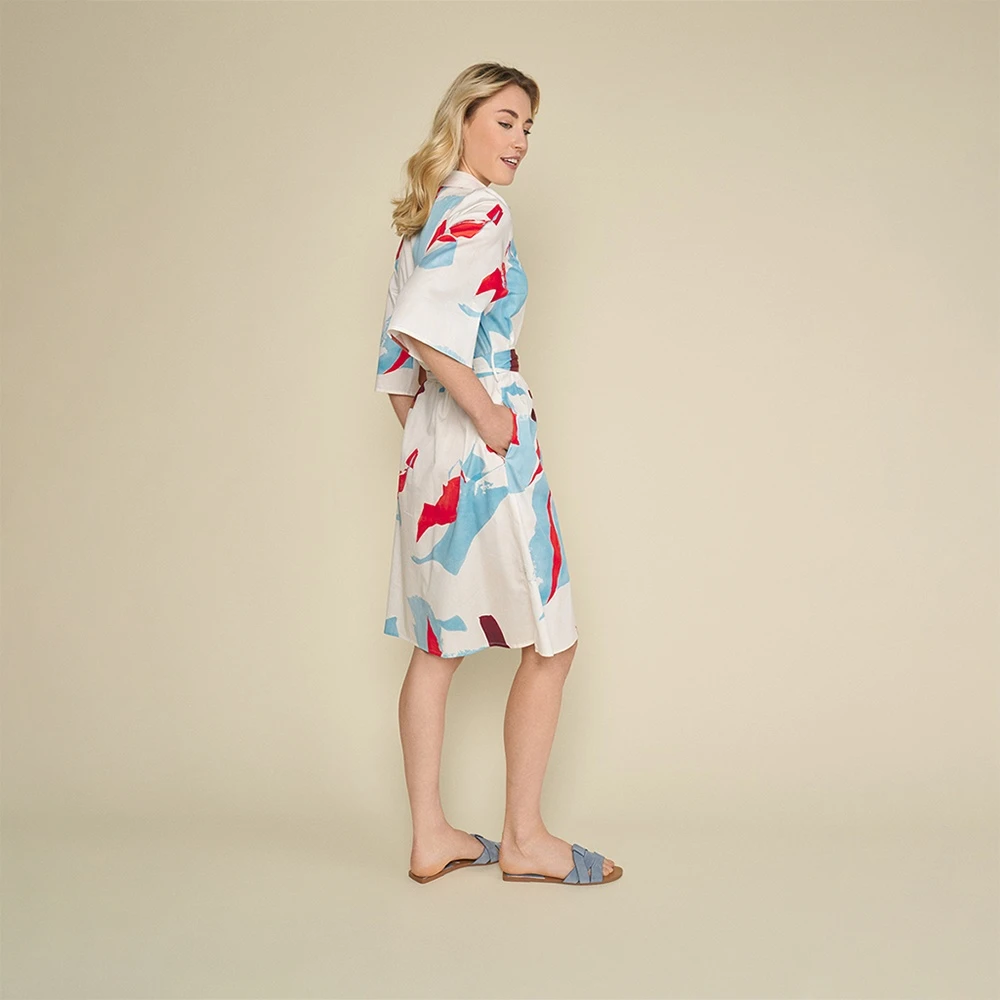 Marie Méro Fris Print Katoenen Jurk Multicolor Dames