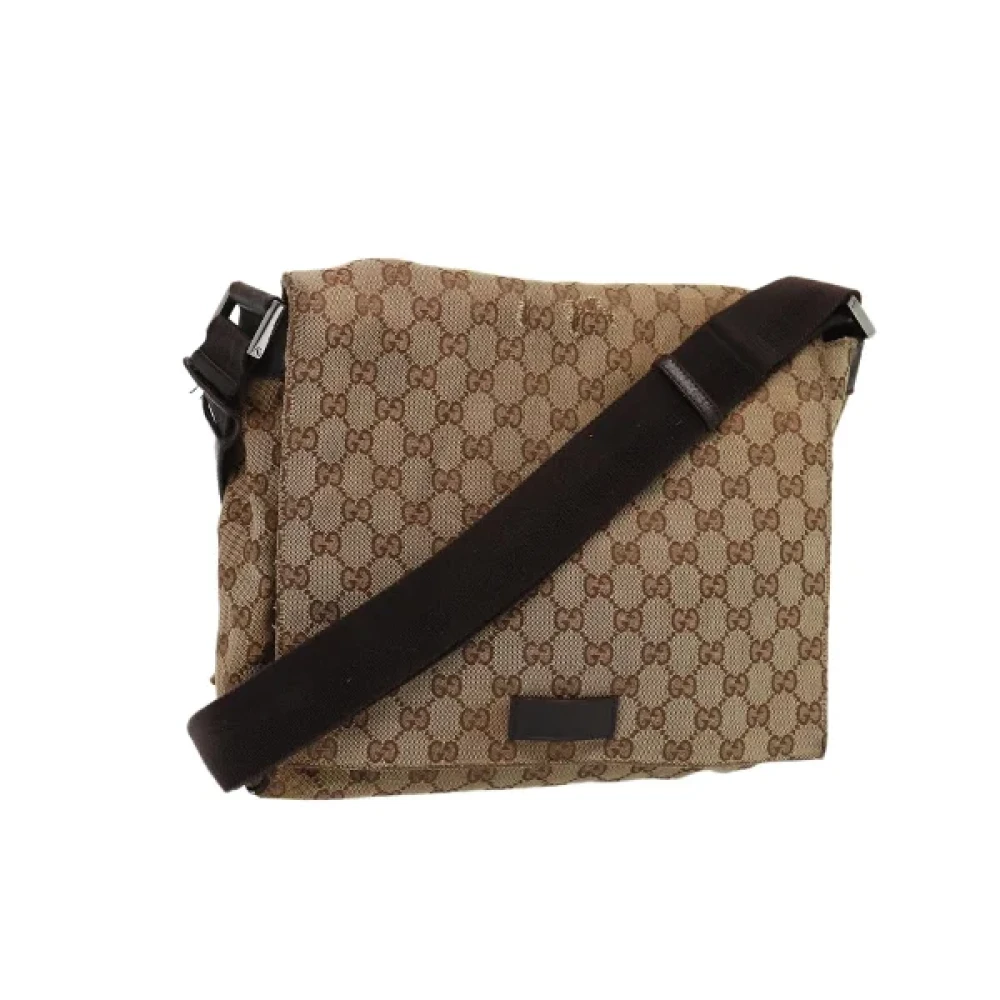 Gucci Vintage Pre-owned Canvas gucci-bags Beige Dames