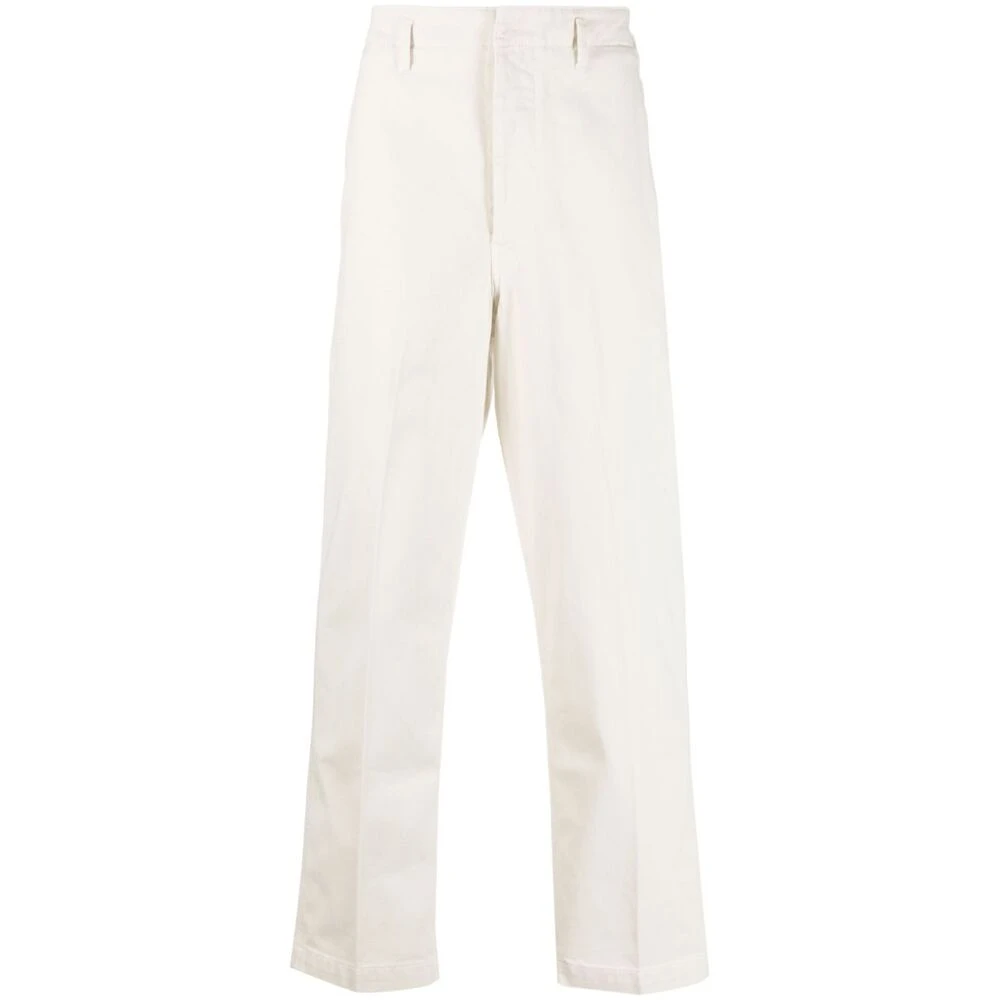 Lemaire Straight Trousers White Heren