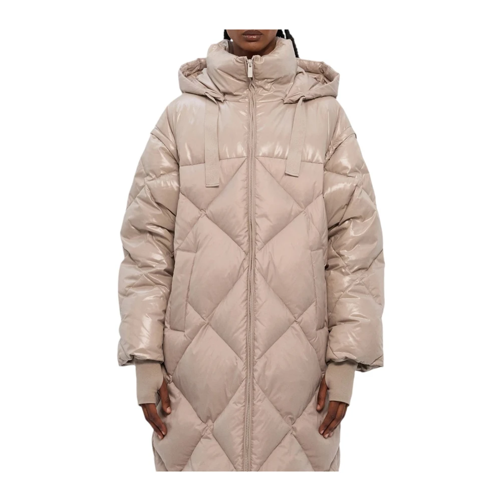 Marella Grijze Stijlvolle Jas Beige Dames