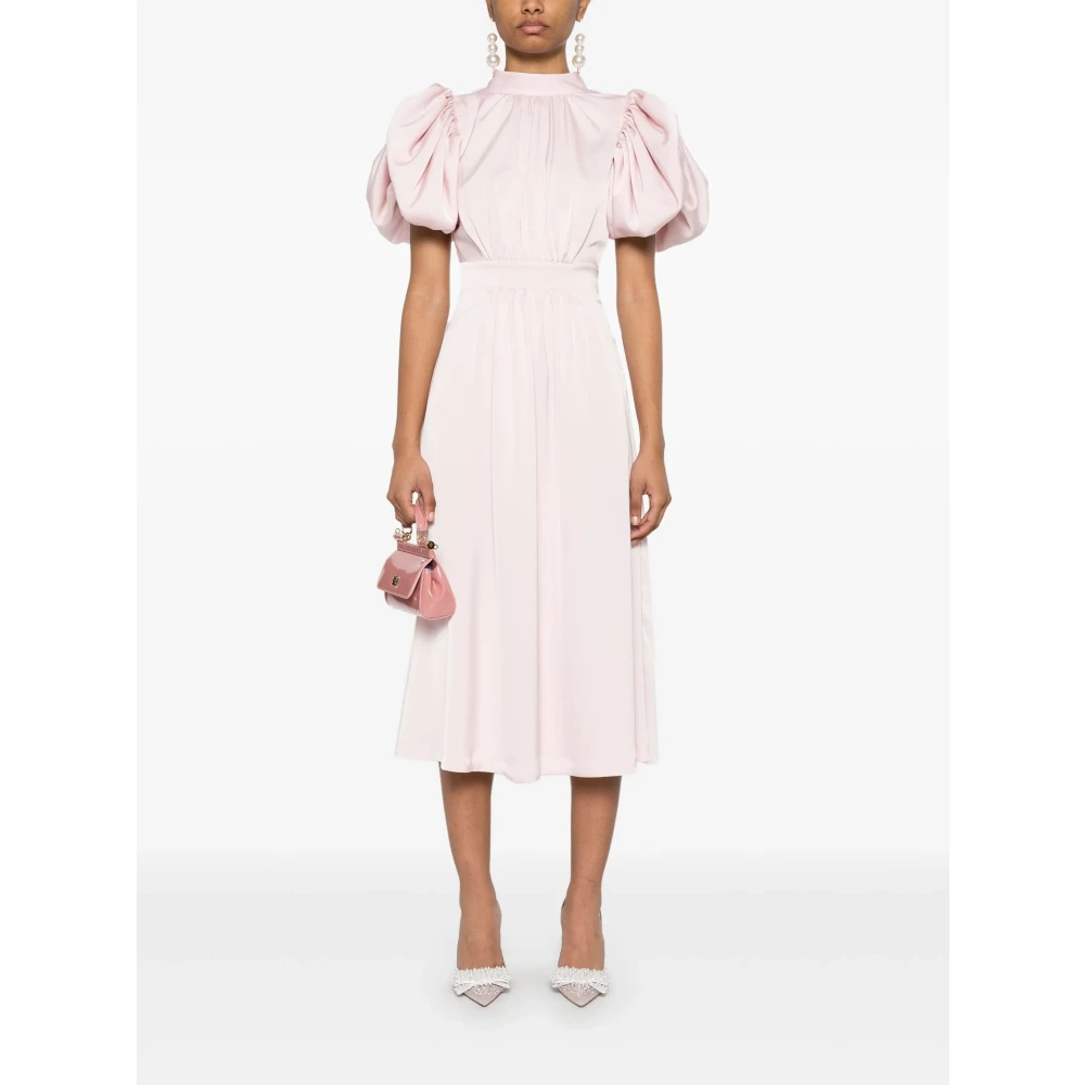 Rotate Birger Christensen Roze Pofmouw Jurk Pink Dames