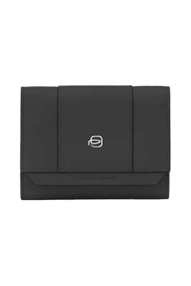 Small size, leather women’s trifold wallet with credit card facility and RFID protection