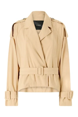 Kort bomulls trenchcoat