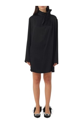 elegant-black-tie-neck-dress