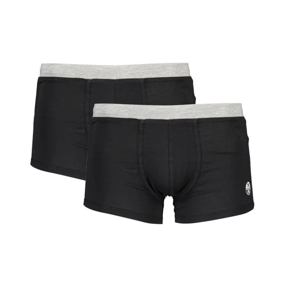 North Sails Bomull Boxershorts Bi-Pack med Logo Black, Herr