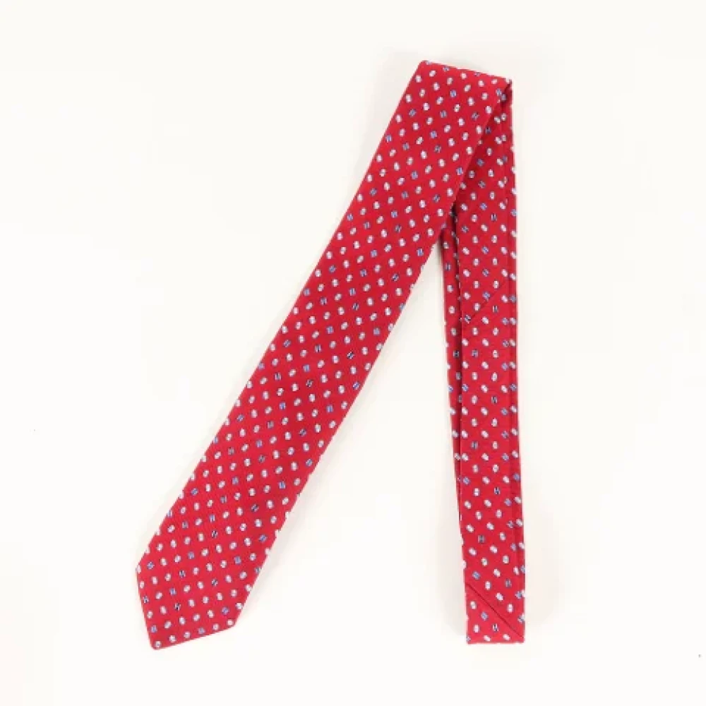 Hermès Vintage Pre-owned Silk home-office Red Heren