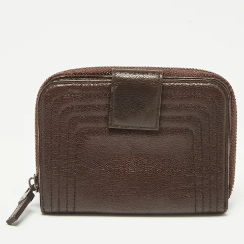 Salvatore Ferragamo Pre-owned Leather wallets Brown Dames
