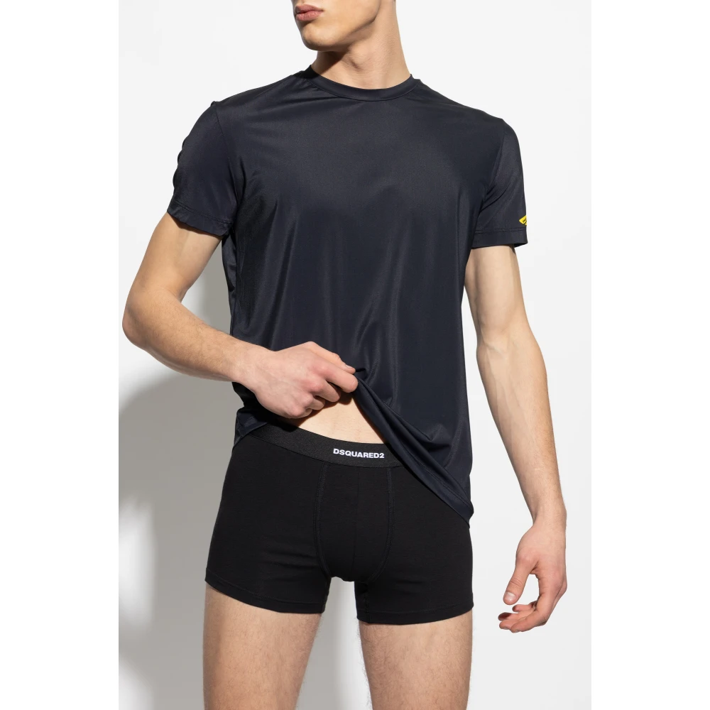 Dsquared2 T-shirt met logo Black Heren