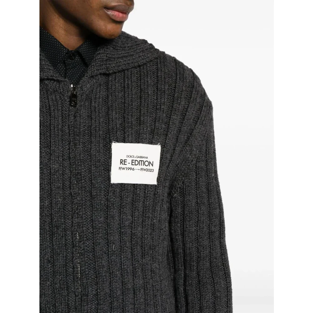 Dolce & Gabbana Sweatshirt met rits Brown Heren