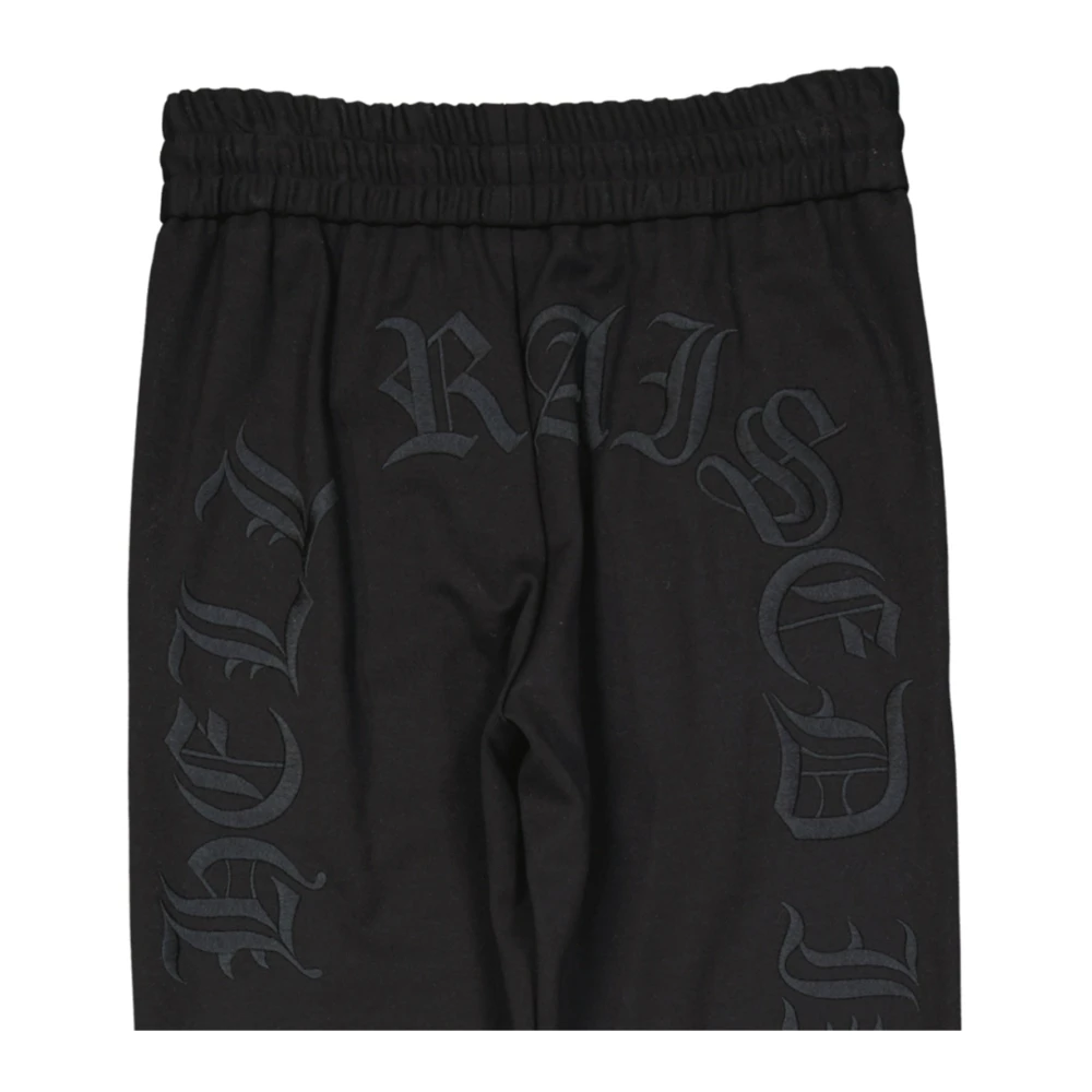 Philipp Plein Sweatpants met geborduurd detail en trekkoord Black Heren
