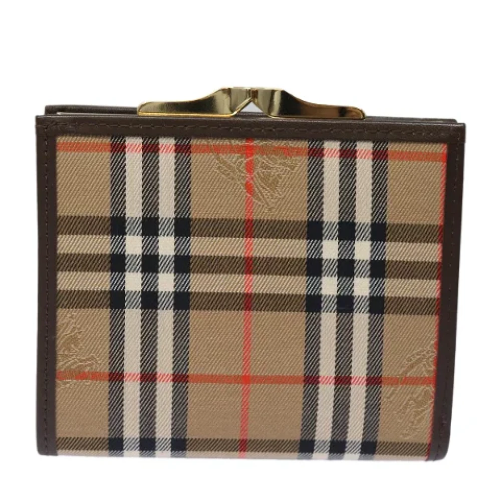 Burberry Vintage Pre-owned Canvas wallets Beige Dames