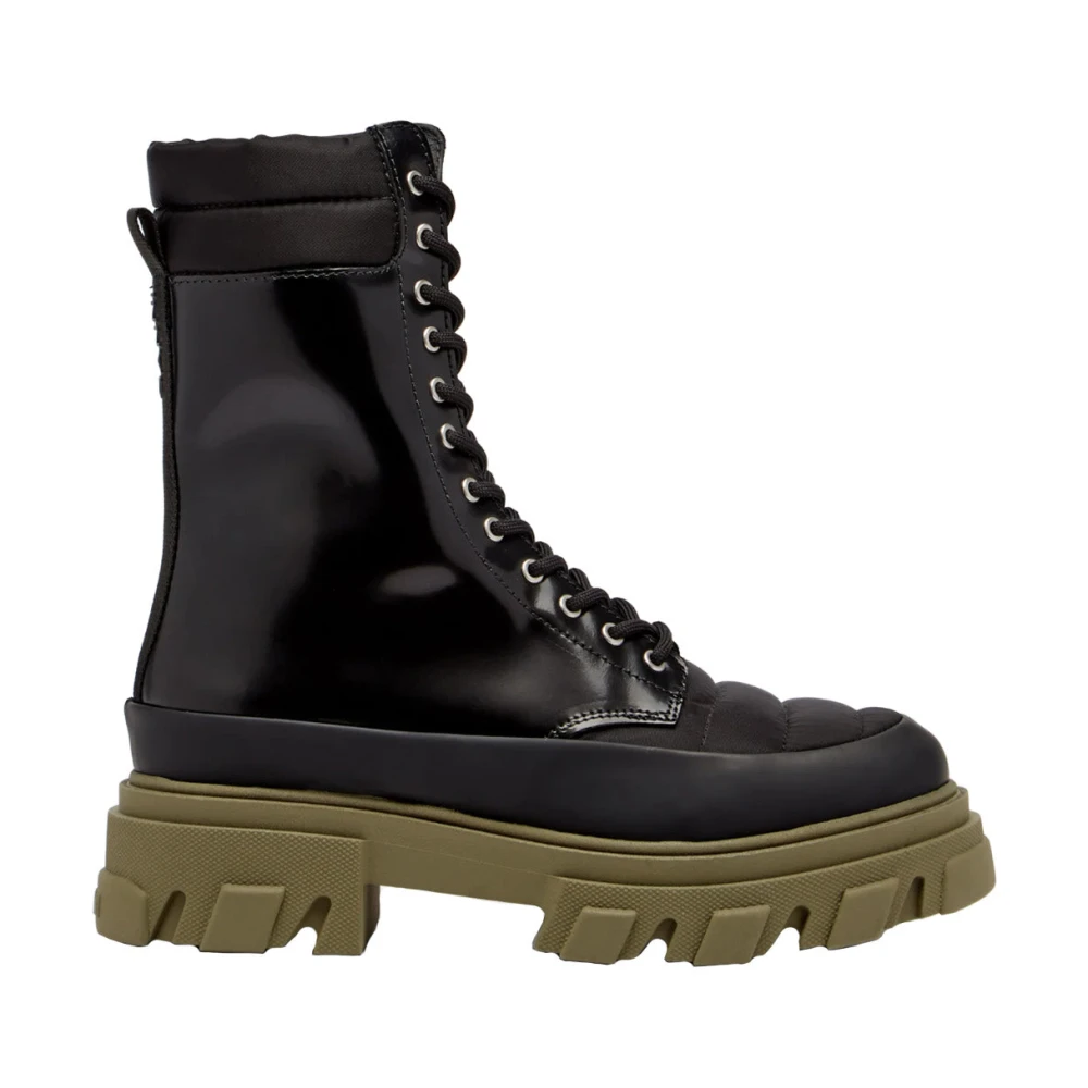Ganni Urban Platform Combat Boots Black, Dam