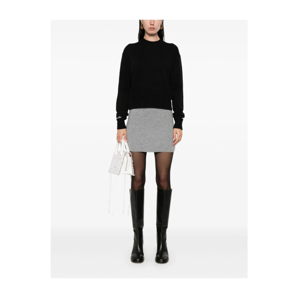 SPORTMAX Grijze Geribbelde Rok Gray Dames