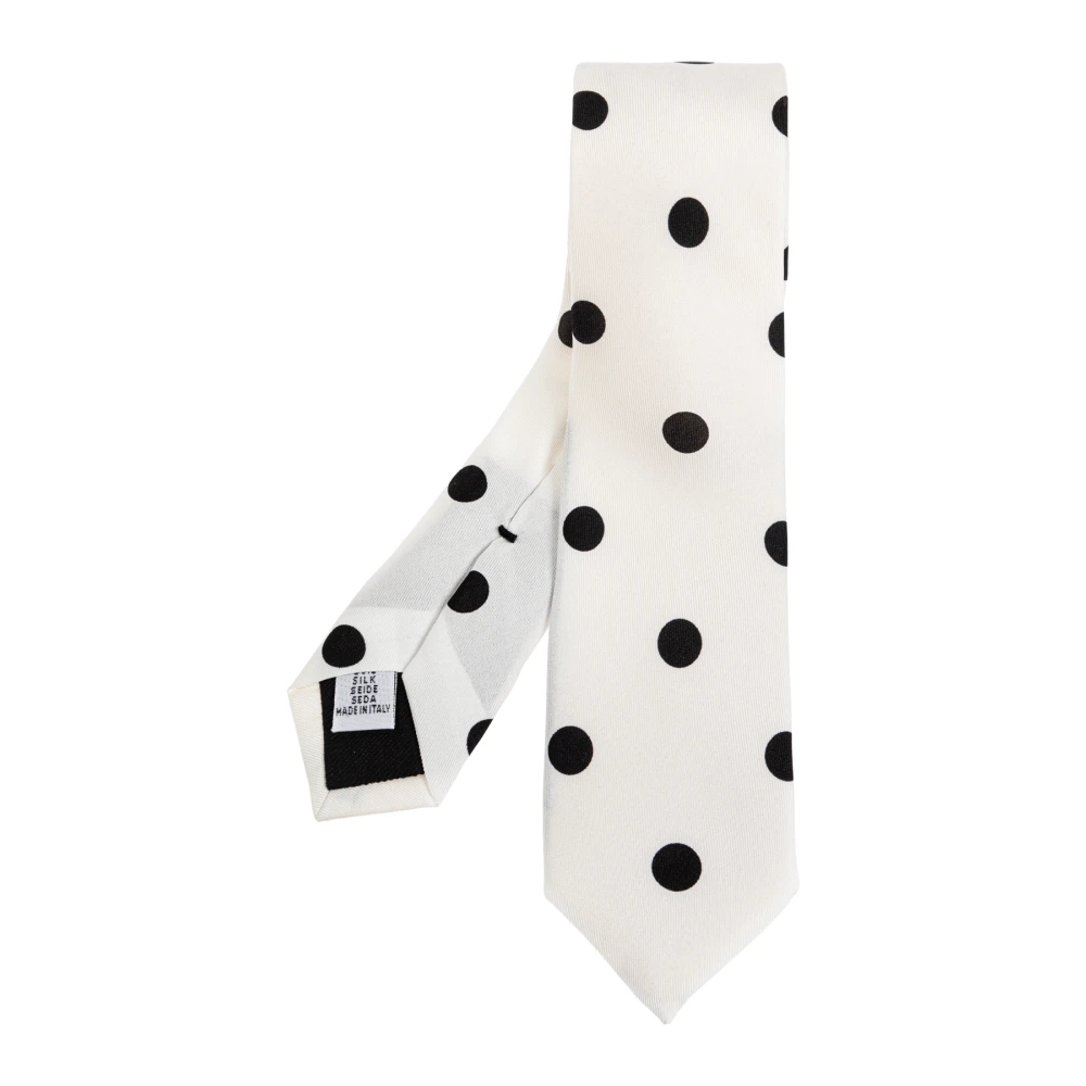 Moschino Zijden stropdas White Heren