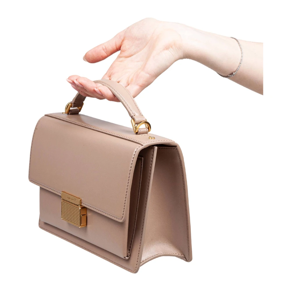 Golden Goose Venezia Handtas in Cappuccino Leer Brown Dames