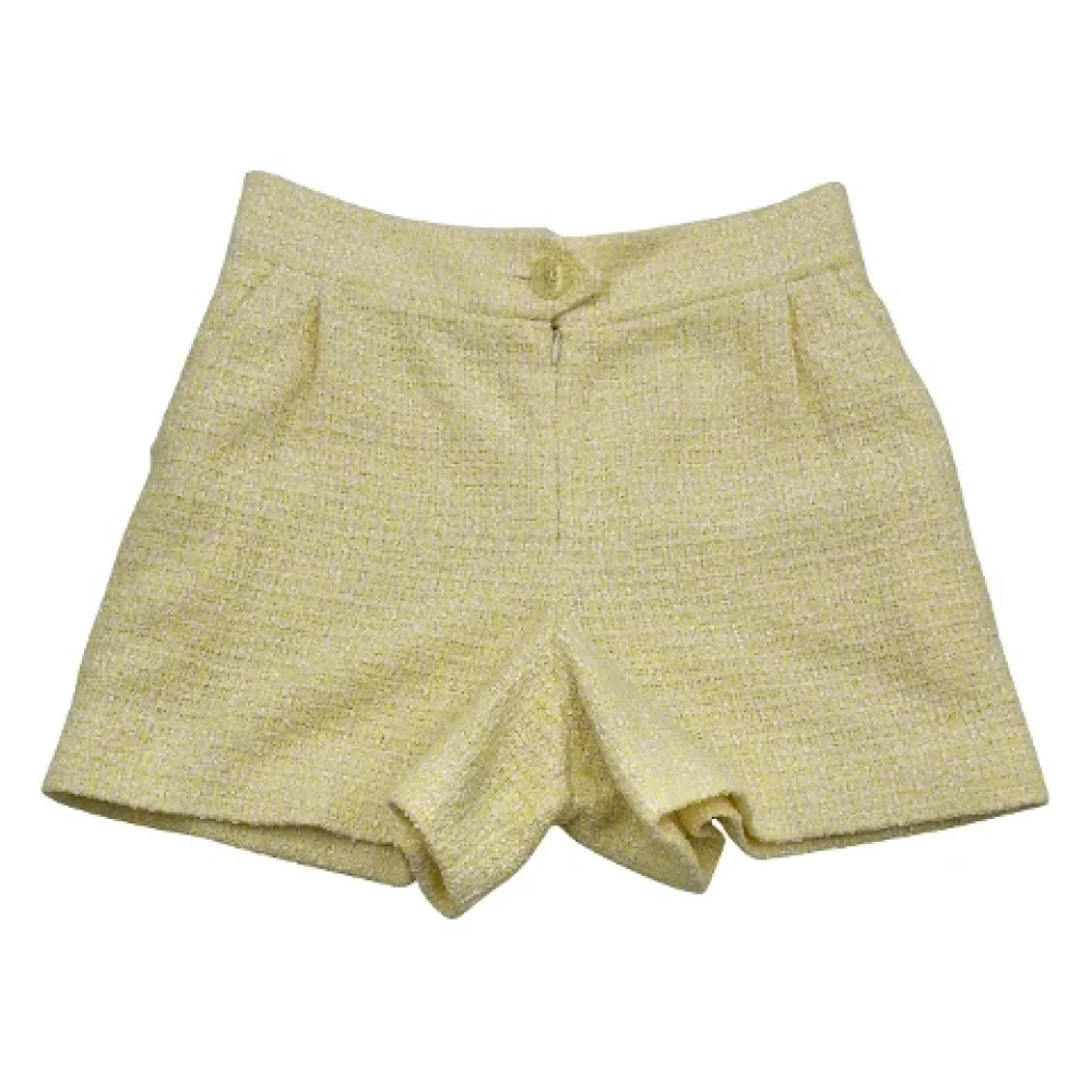 Chanel Vintage Pre-owned Cotton bottoms Yellow Dames