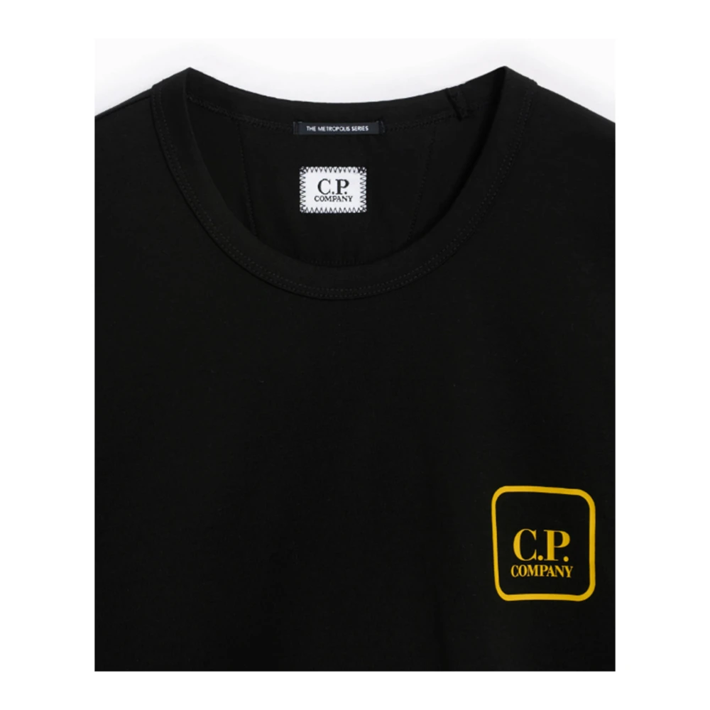 C.P. Company Metropolis Logo Grafisch T-shirt in Zwart Black Heren