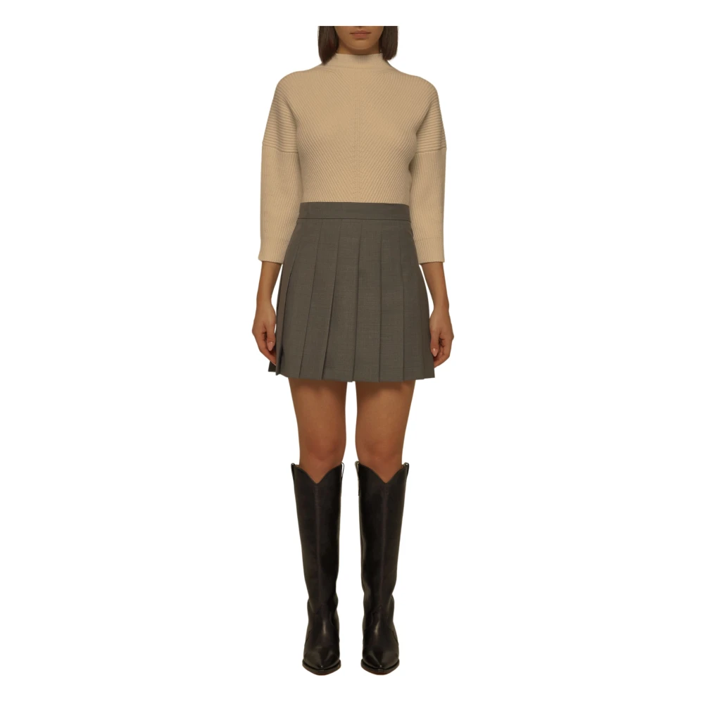 Max Mara Studio Gebreide Wol Kasjmier Trui Brown Dames