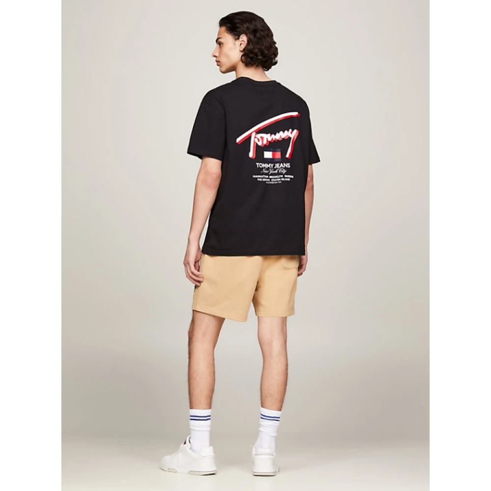 Tommy Jeans T-Shirt- TJM REG 3D Street Signtr TEE EXT S S Black Heren