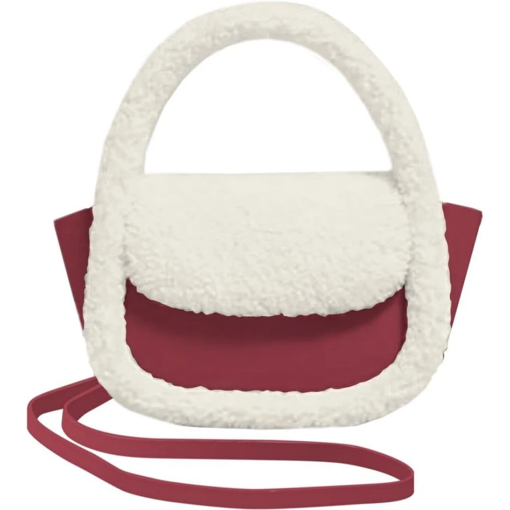 Mc2 Saint Barth Women's Red Handbags, One Size, Gilda Mutton Suede