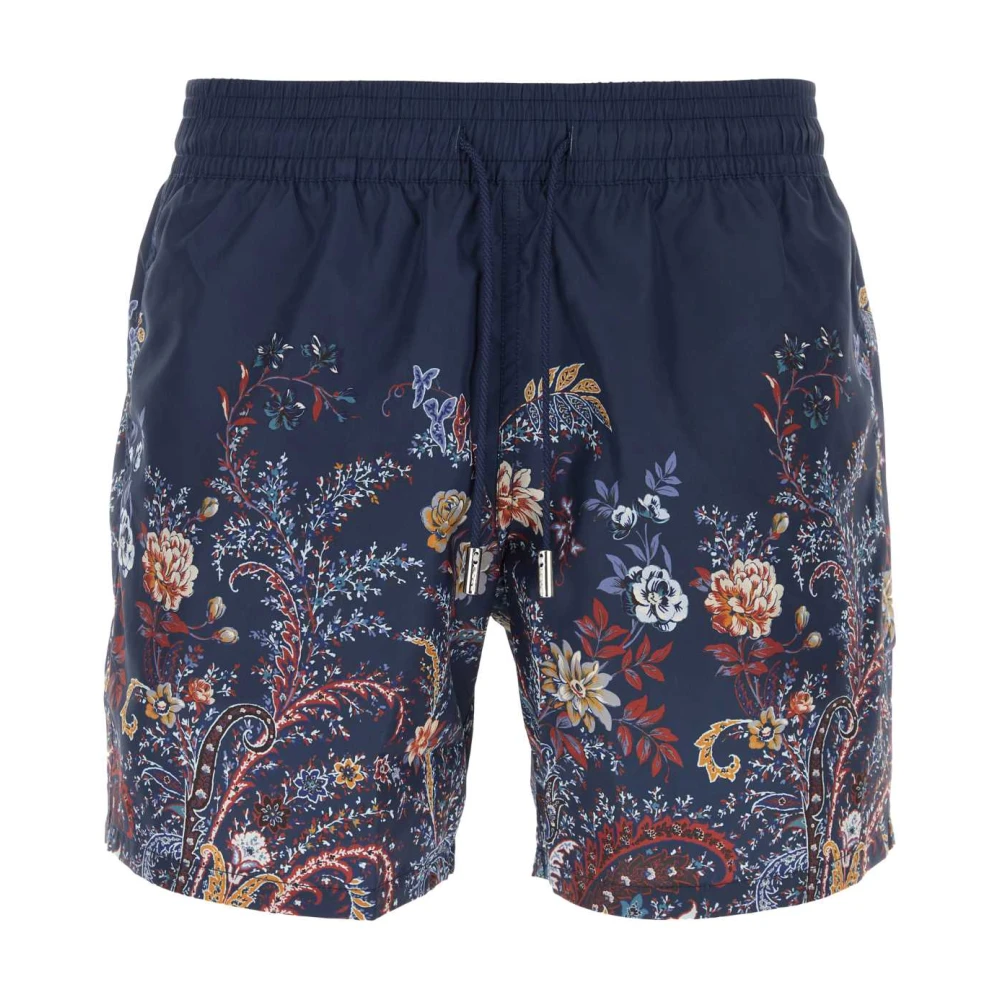 ETRO Stijlvolle Navy Blue Swim Shorts Multicolor Heren